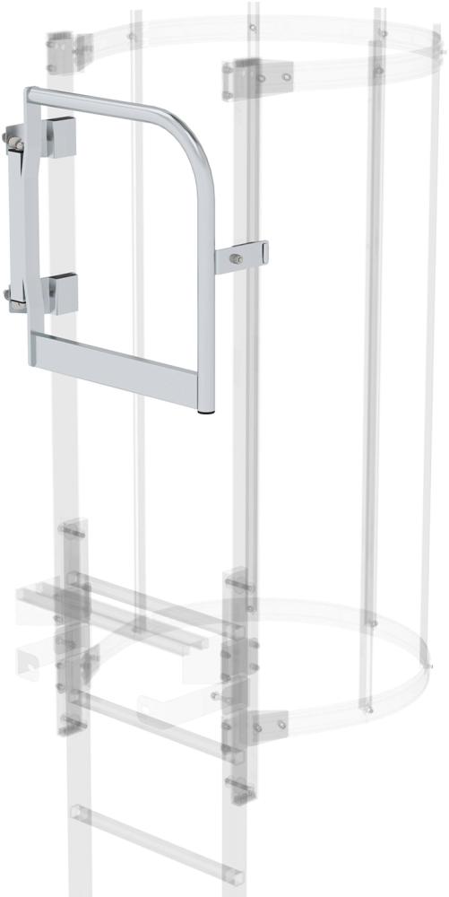 Sicherungstüre nach DIN ISO 14122-4 Alu blank