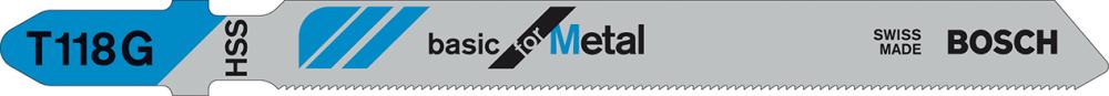 Stichsägeblatt T 118 G Bosch VE à 5 Stück Basic for Metal