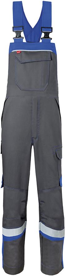 Latzhose, 20288 Gr.50, kohlengrau/blau