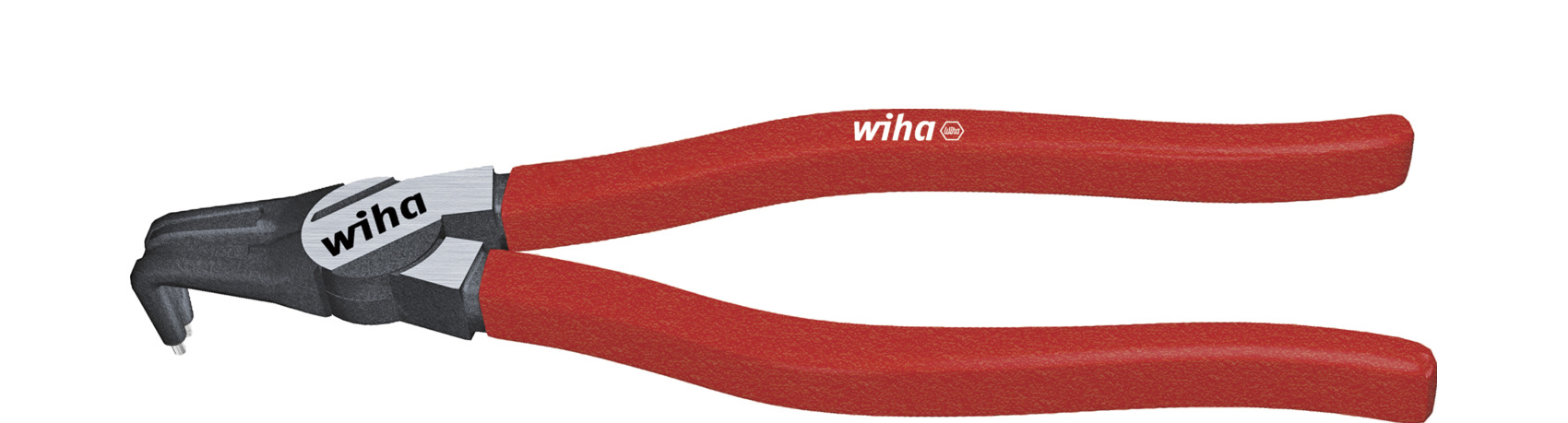 Wiha Sicherungsringzange Classic mit MagicTips® für Innenringe (Bohrungen) mit abgewinkelter Form J 21, 180 mm (34695)