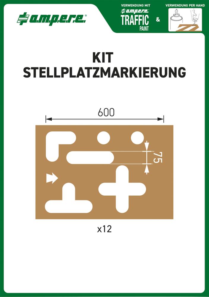 Schablonenset Schablonen KIT Stellplatzmarkierung