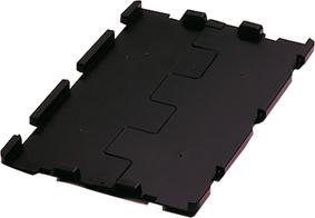 Klappdeckel schwarz f.Transport-Stapelkasten B400xT300 mm VE 4 Stk. LA-KA-PE
