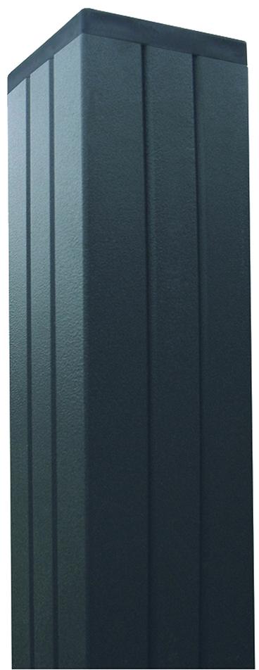 Aluminium TOR-Pfosten f. Steckzaunserien 68x68x2400mm, verstärkt ANTHRAZIT