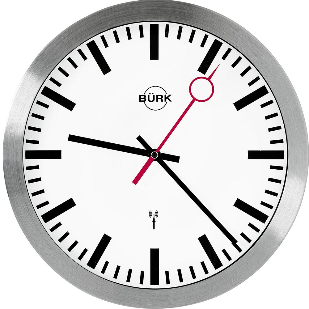 Quarzwanduhr Ø 30 cm satin aluminium