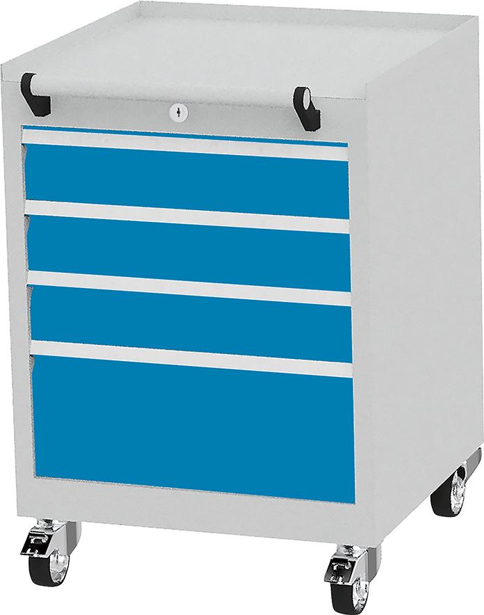 Mobiler Schubladenschrank4 Schubladen 7035/5012 Traglast 300 kg B530xT500xH750mm