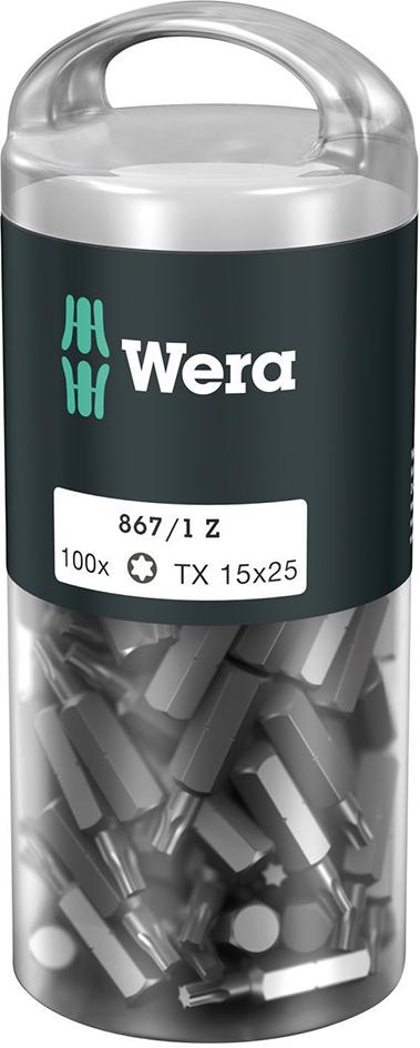 Bit-Großpack T20x25mm zähhart a 100 Stück Wera