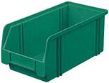Sichtlagerkasten LK 3A grün 290/266x140x130 mm LA-KA-PE