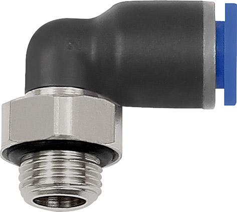 L-Steckverschraubung Blaue Serie, drehbar, G 1/2 a, Schlauch-Ø 8 RIEGLER