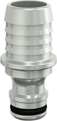 WaterProfi Stecknippel Serie WPN DN9, Tülle 13 mm, 1/2", LÜDECKE