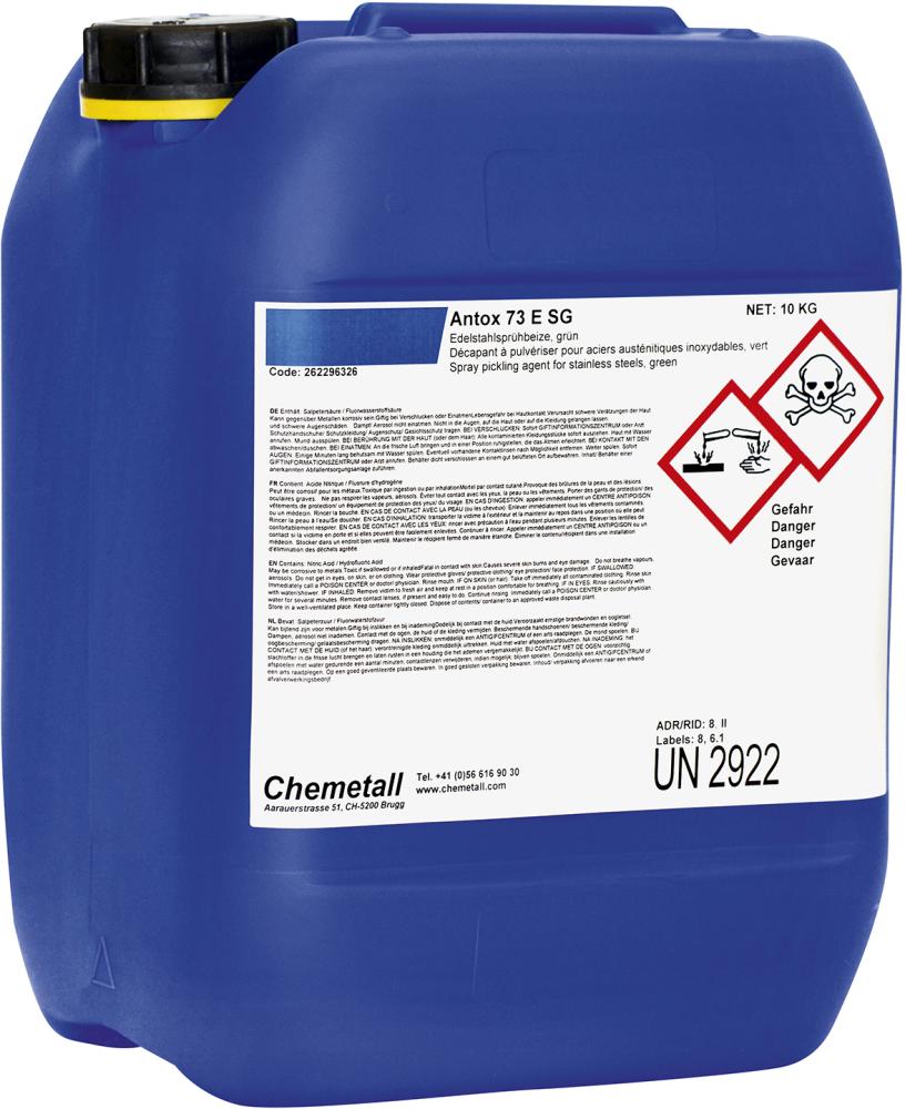 Edelstahlsprühbeize 73 E SG 10 kg Antox