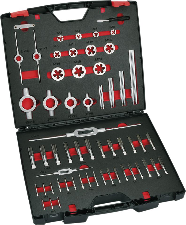 Handgewindebohrer-Set DIN352 HSS M3-20 FORMAT