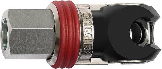 Schwenk-Sicherheits- Kupplung NW 7,2, Stahl, IG G3/8" RIEGLER