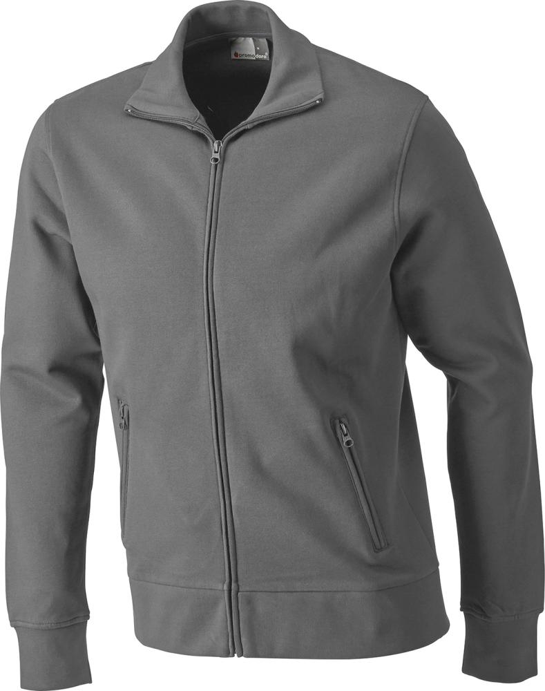 Men`s Jacket Stand-UP Collar steel grey, Gr.4XL