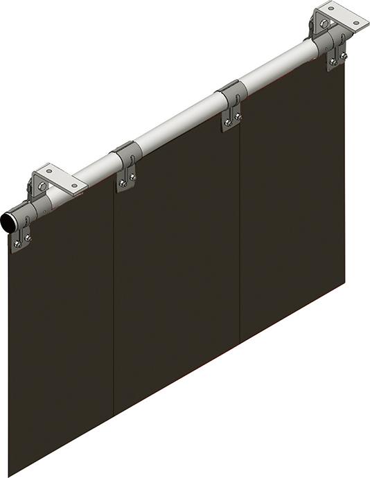 Lamelle Überlap.66 Prozen300x3 mm dunkelgrün SINOtec