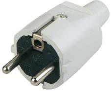 Stecker, PVC, grau REV