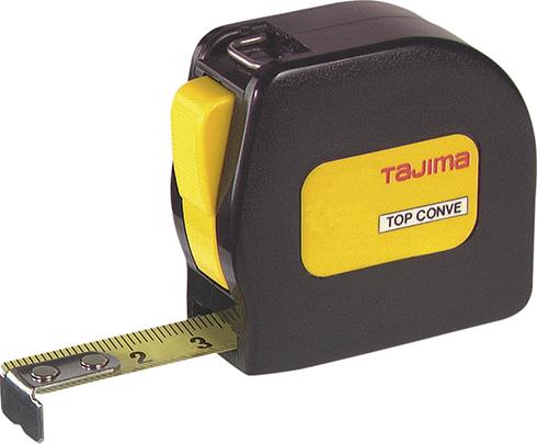 Taschenbandmaß TOP CONVE 5mx13mm gelb Tajima