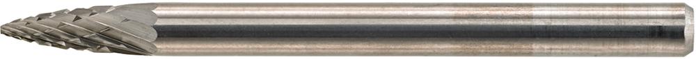 Hartmetall-Kleinfrässtift (Rotorfräser) DIN 8033 – Schaft-Ø 3 mm, Spitzbogenform SPG, Zahnung C