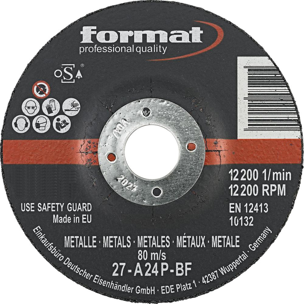 Schruppscheibe gekröpft Stahl/Guss 125x6mm FORMAT