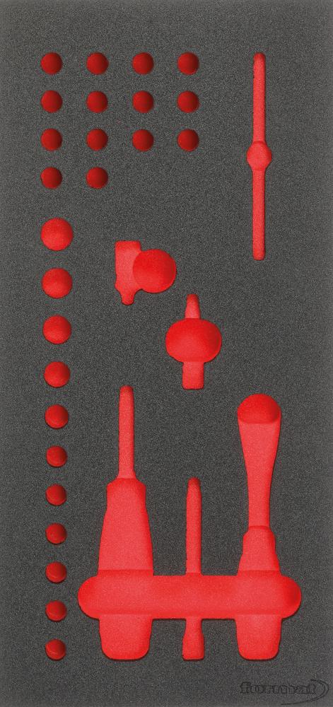 Werkzeugmodul 1/3 leer 188x395x30mm Steckschlüssel 1/4" FORMAT