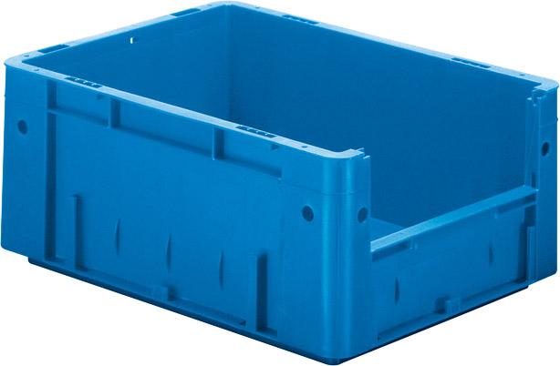 Sichtlagerkasten blau B300xT400xH175 mm Auflast 500kg, VE 4 Stk. ohne Griffloch LA-KA-PE