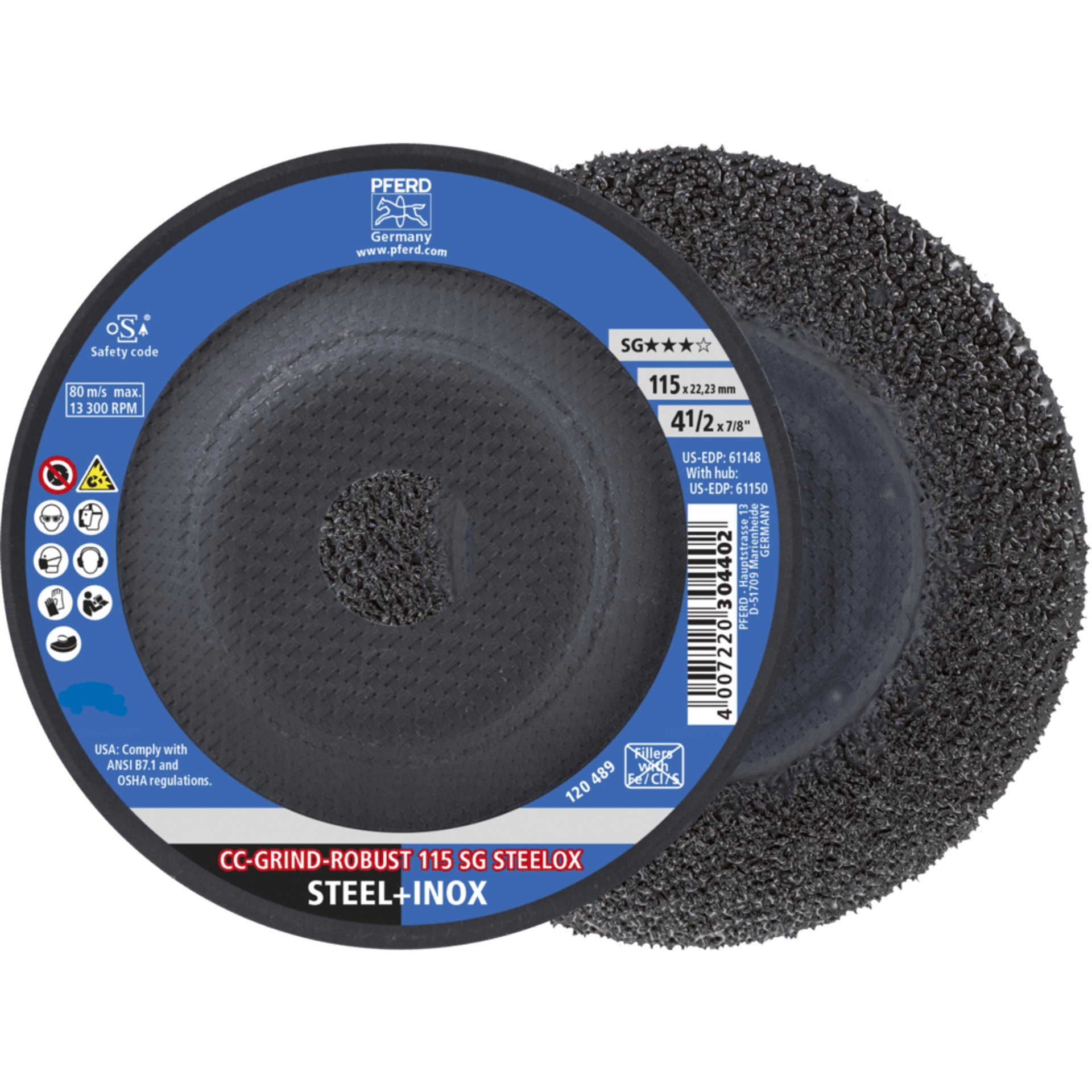 PFERD TOOLS CC-GRIND (inkl. SOLID, FLEX, STRONG) CC-GRIND ROBUST 115 SG STEELOX