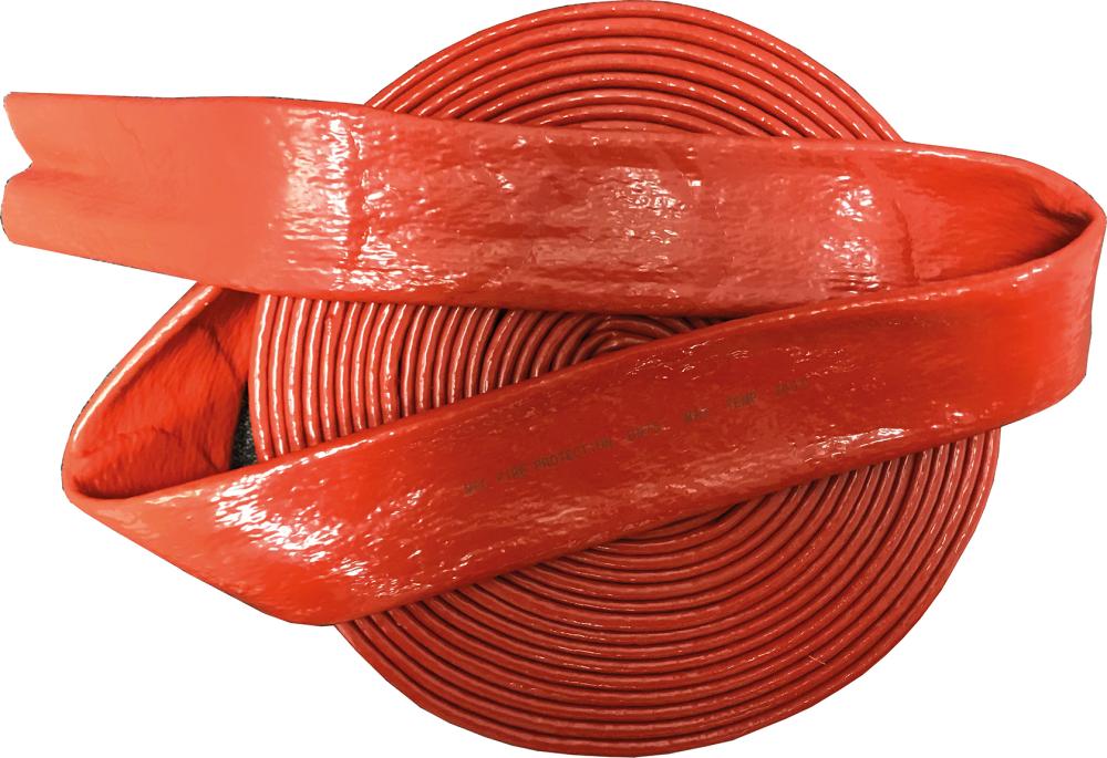 Feuerschutzschlauch Silikon/Fiberglas, rot, 50 x 57,40mm