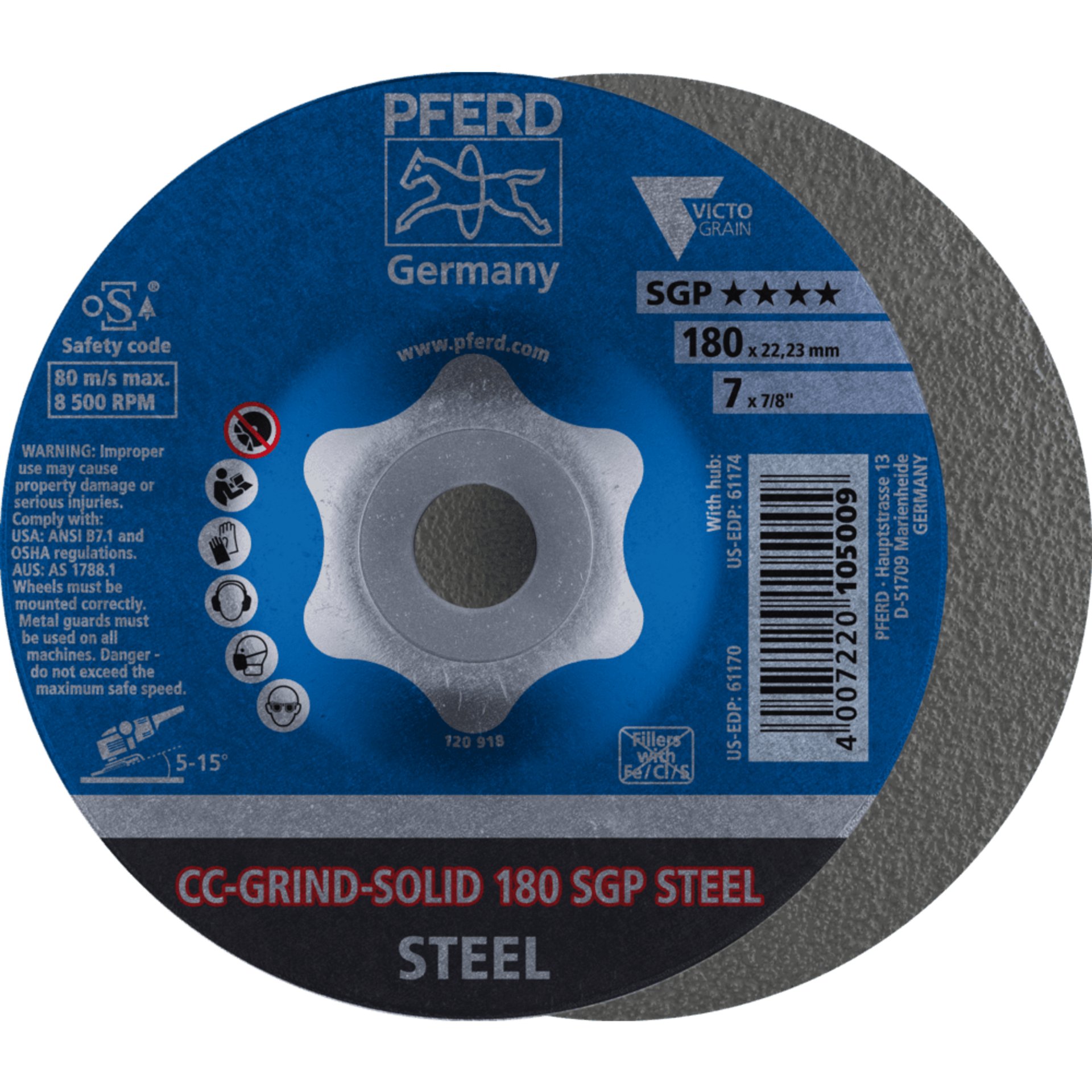 PFERD TOOLS CC-GRIND (inkl. SOLID, FLEX, STRONG) CC-GRIND SOLID 180 SGP STEEL