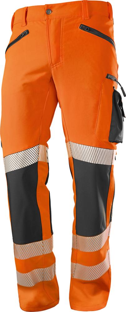 Stretch-Hose 2044, warnorange/anthrazit, Gr. 54l