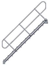zweiter Handlauf Treppe für 45G 7 Stufen ZARGES