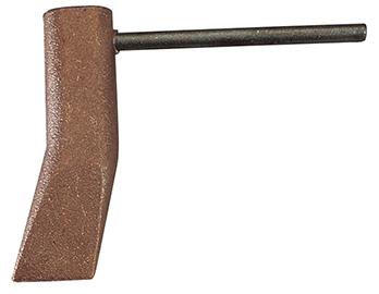Kupferstück Hammerform m.Eisenstift gekröpft für Propan-Handgriff 350 g GCE
