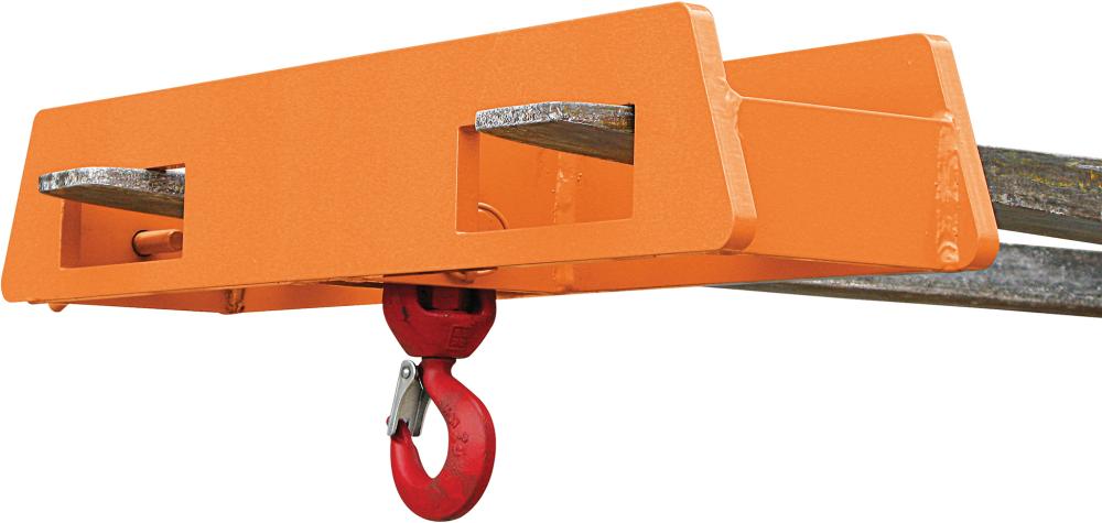 Lasthaken Stapler- Aufsatz über zwei Gabelzinken RAL 2004, 2500 kg