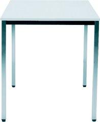 Tisch 800x800 mm chrom/lichtgrau Verstellbar (15 mm)