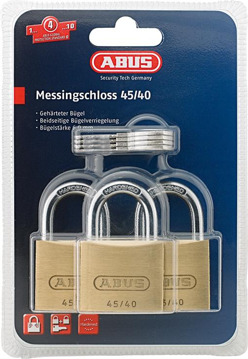 Messing-Vorhangschloss-Set 45
