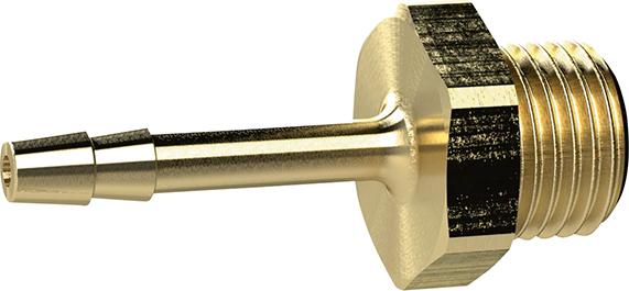 Einschraubschlauchtülle Messing, AG G1/8", LW 4 SW 14mm RIEGLER