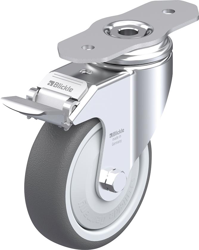 Lenkrolle m. Feststeller Rad-D100mm Polyurethan LKPA-PATH 101KF-29-FI