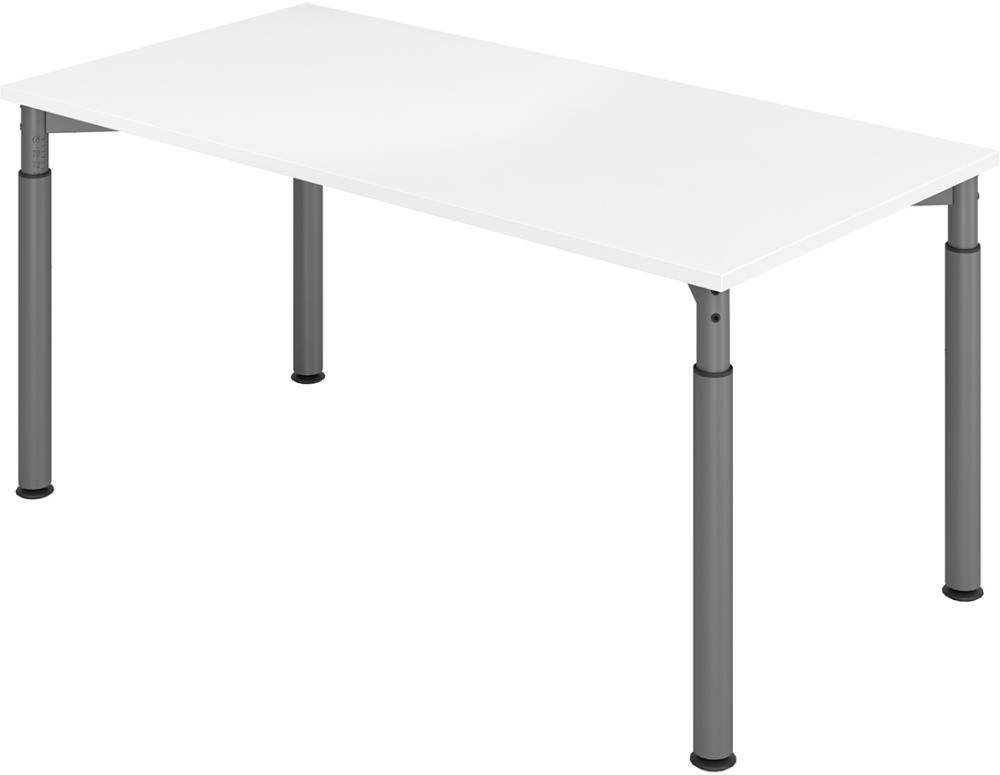 Schreibtisch 4-Fuß 1600x800 mm Weiß