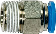 Gerade SteckverschraubungBlaue Serie, R1/8 a., Schlauch-Ø 12 RIEGLER