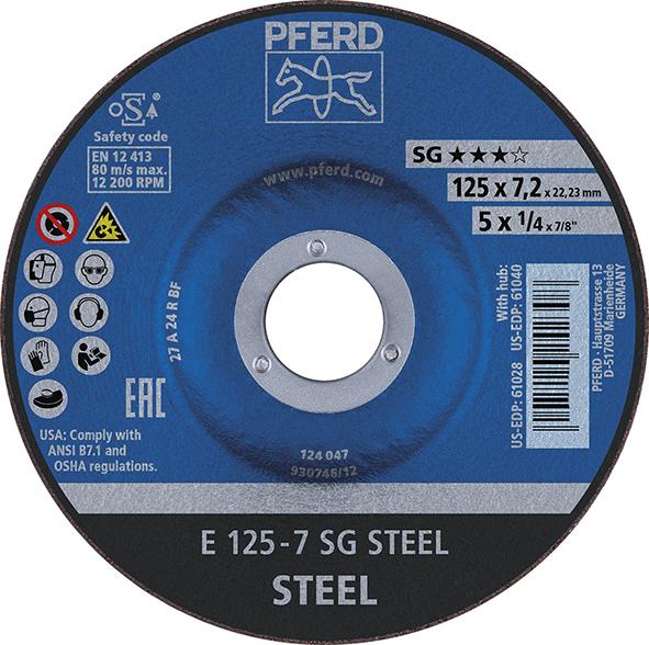 Schruppscheibe gekröpft A24RSG 115x4mm PFERD