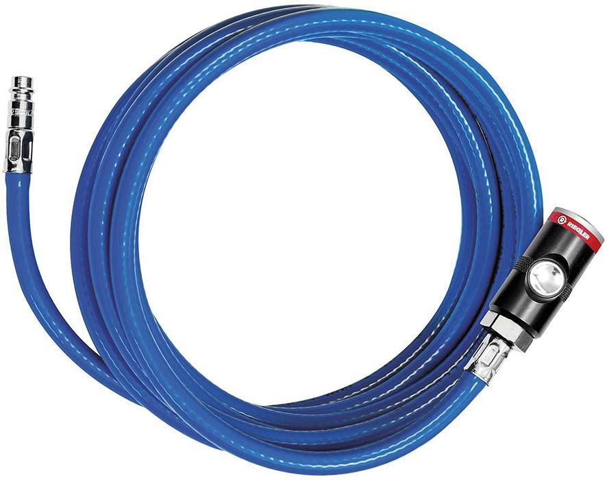 Werkstattschlauch-Set Druckknopf-Kupplung NW7,4blau 9x2,75mm 20m RIEGLER