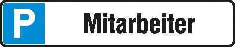 Parkplatzschild Alu B520xH110 mm Mitarbeiter SafetyMarking
