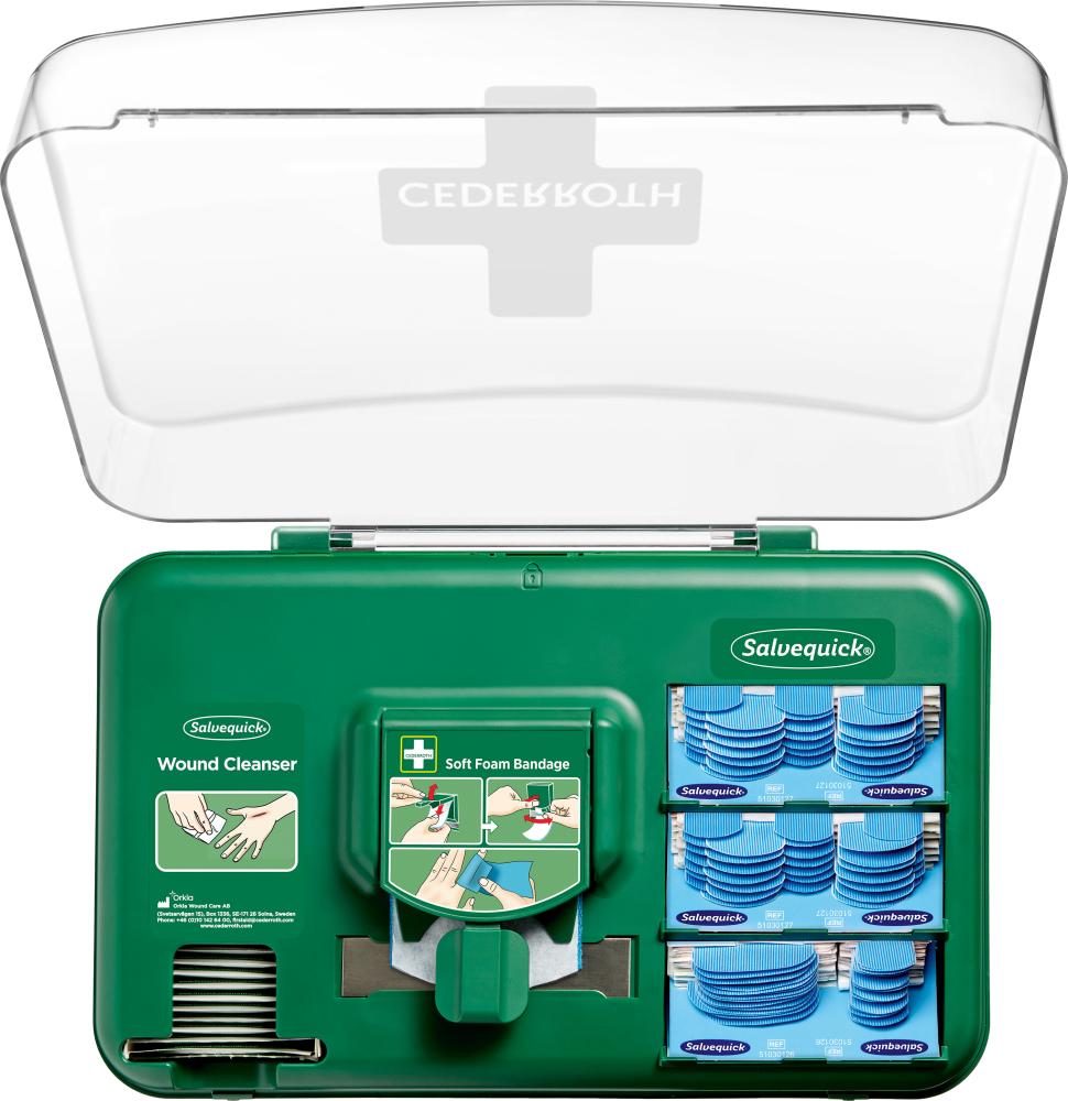 Wound Care Dispenser blueErste Hilfe Spender CEDERROTH