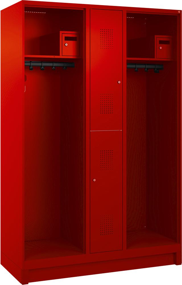 Feuerwehrgarderobenschrank MAXI, mit 100 mm Sockel