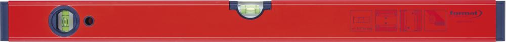 Wasserwaage LM rot pulverbeschichtet 80cm FORMAT