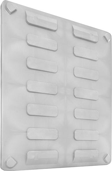 Deckel f. Palettenbox CB1B1200 x T800 x H63 mm lebensmittelecht hellgrau