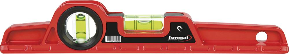 Alu-Guss-Wasserwaage 25cm mit Magnet in Tasche FORMAT