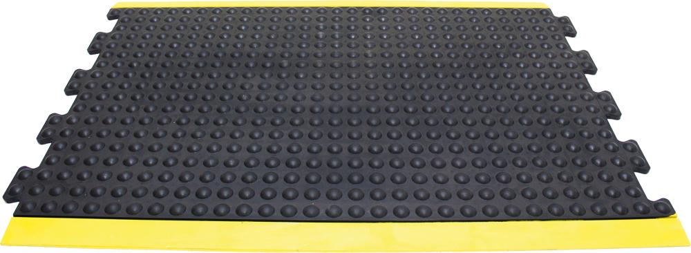 Anti-Ermüdungsmatte Bubblemat Naturkautschuk Mittelstück B60xL90 cm schwarz/gelb