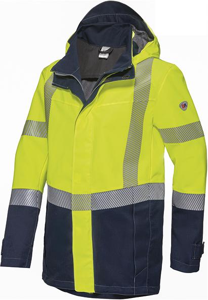 Allwetterjacke 2223-891, warngelb/nachtblau, Gr.3XL BP Multi Protect Plus