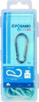 Feuerwehr-Karabinerh.(SB)galZn 40x4mm a 15Stk Box PÖSAMO