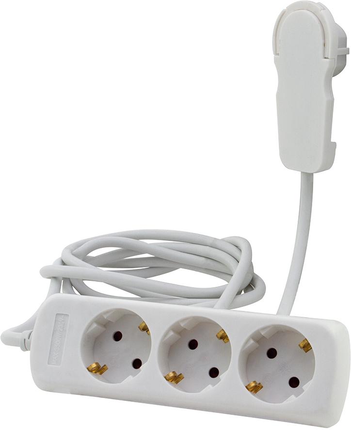 Steckdosenleiste 3-fach o. Schalter 2m weiß Smart REV