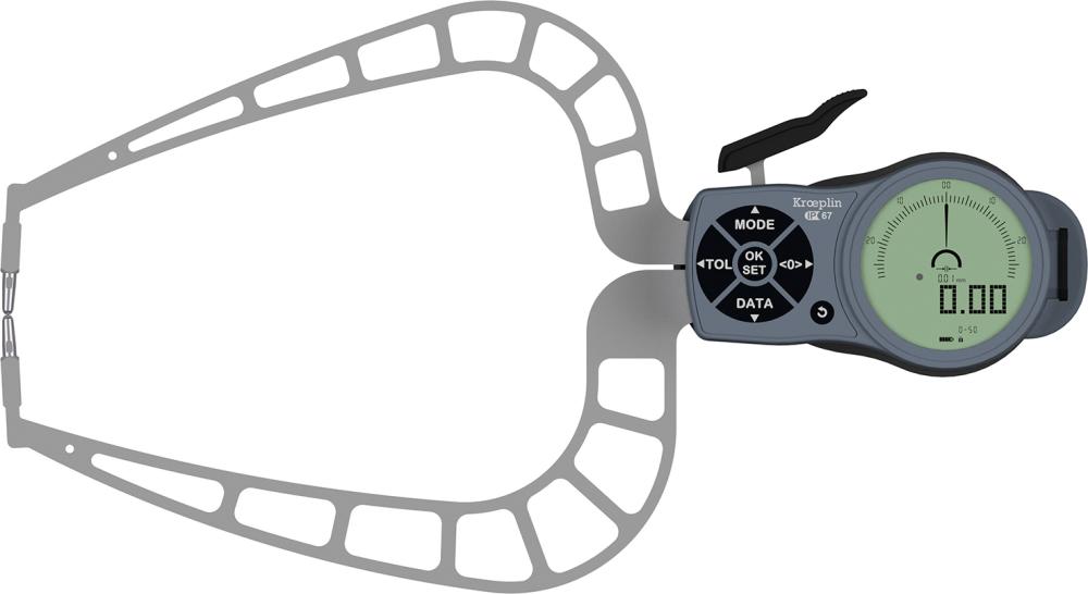 Außenschnelltaster mit Analog-/Digitalanzeige